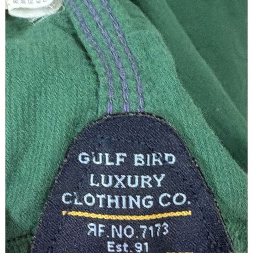 GULF BIRD WRC TEAM Green Corduroy Long Sleeve Button Up‎ Shirt Men's XL - Picture 6 of 8